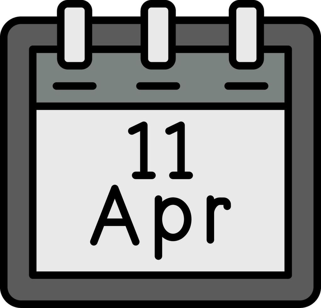 April 11 Vektor Symbol