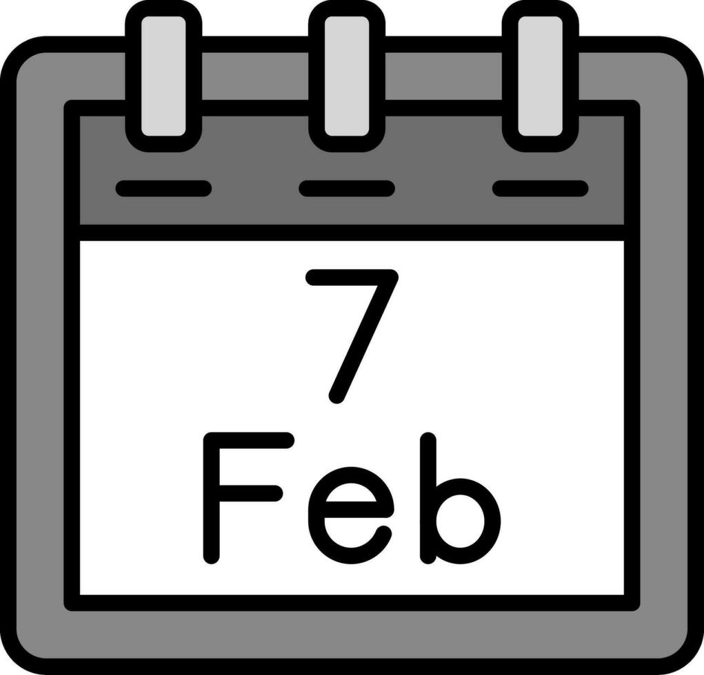 Februar 7 Vektor Symbol