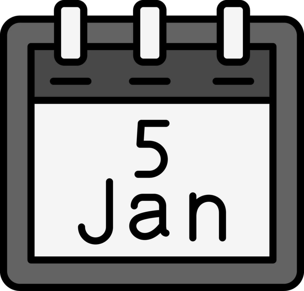 Januar 5 Vektor Symbol