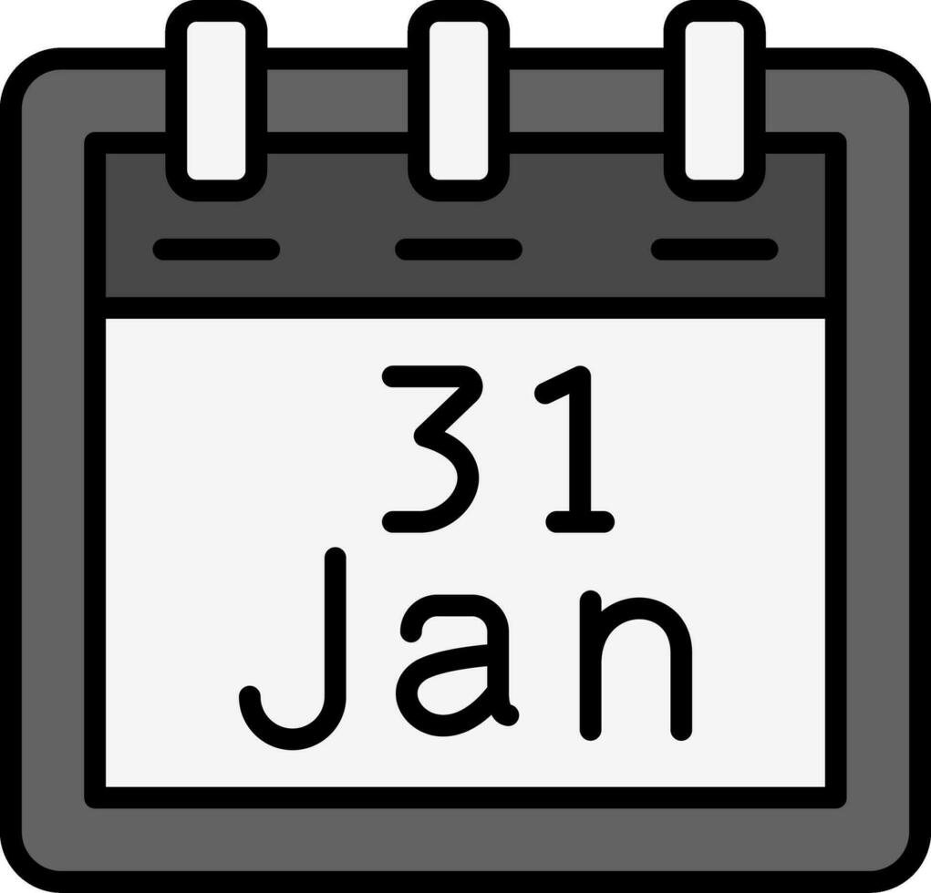 Januar 31 Vektor Symbol
