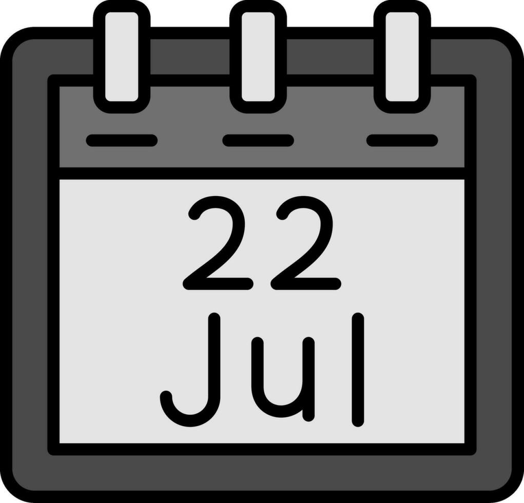 Juli 22 Vektor Symbol