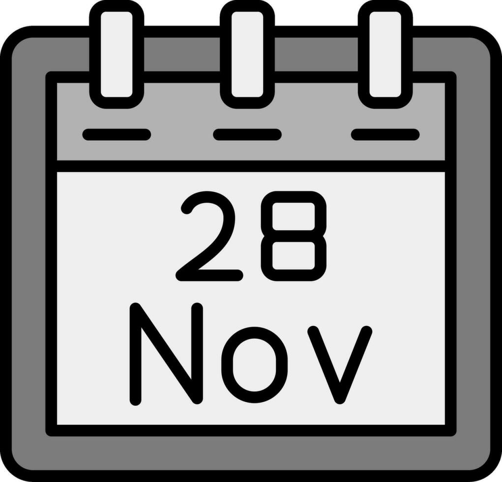 November 28 Vektor Symbol