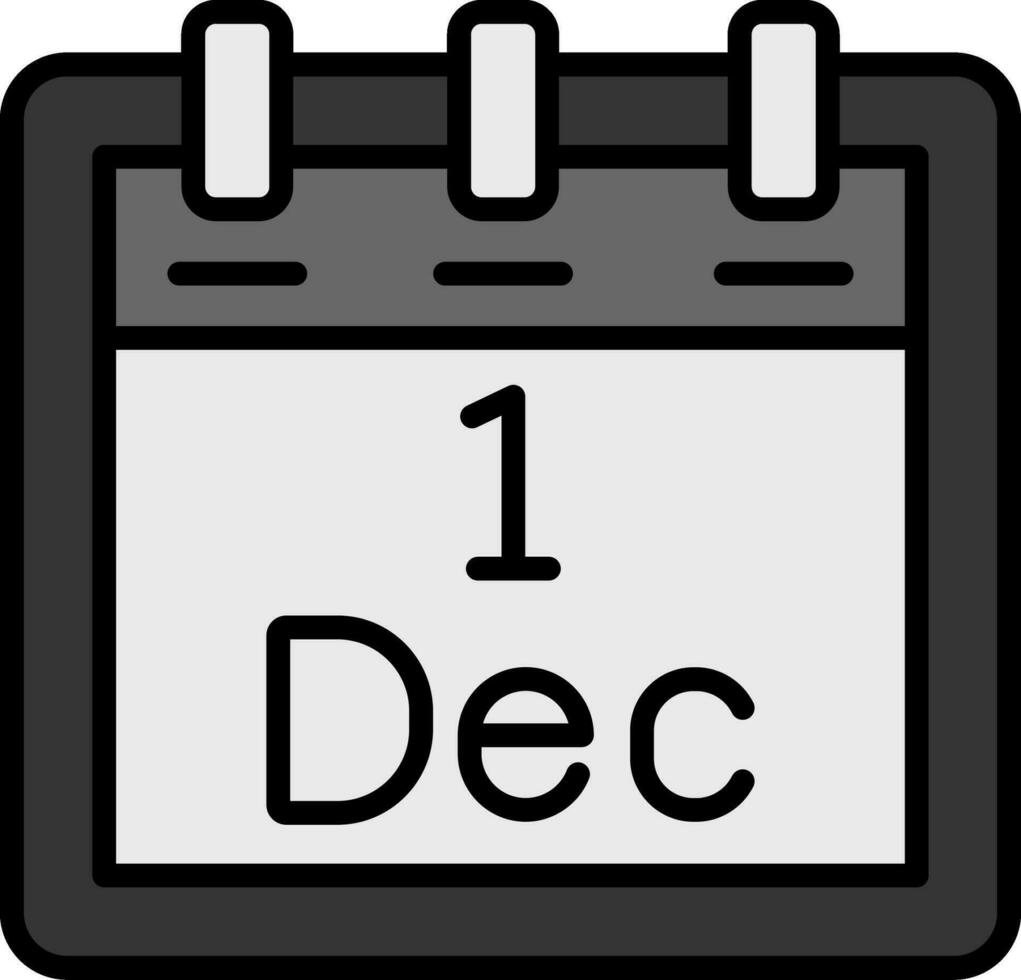 december 1 vektor ikon