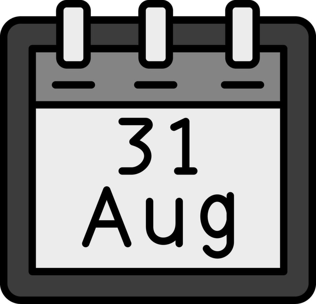 August 31 Vektor Symbol