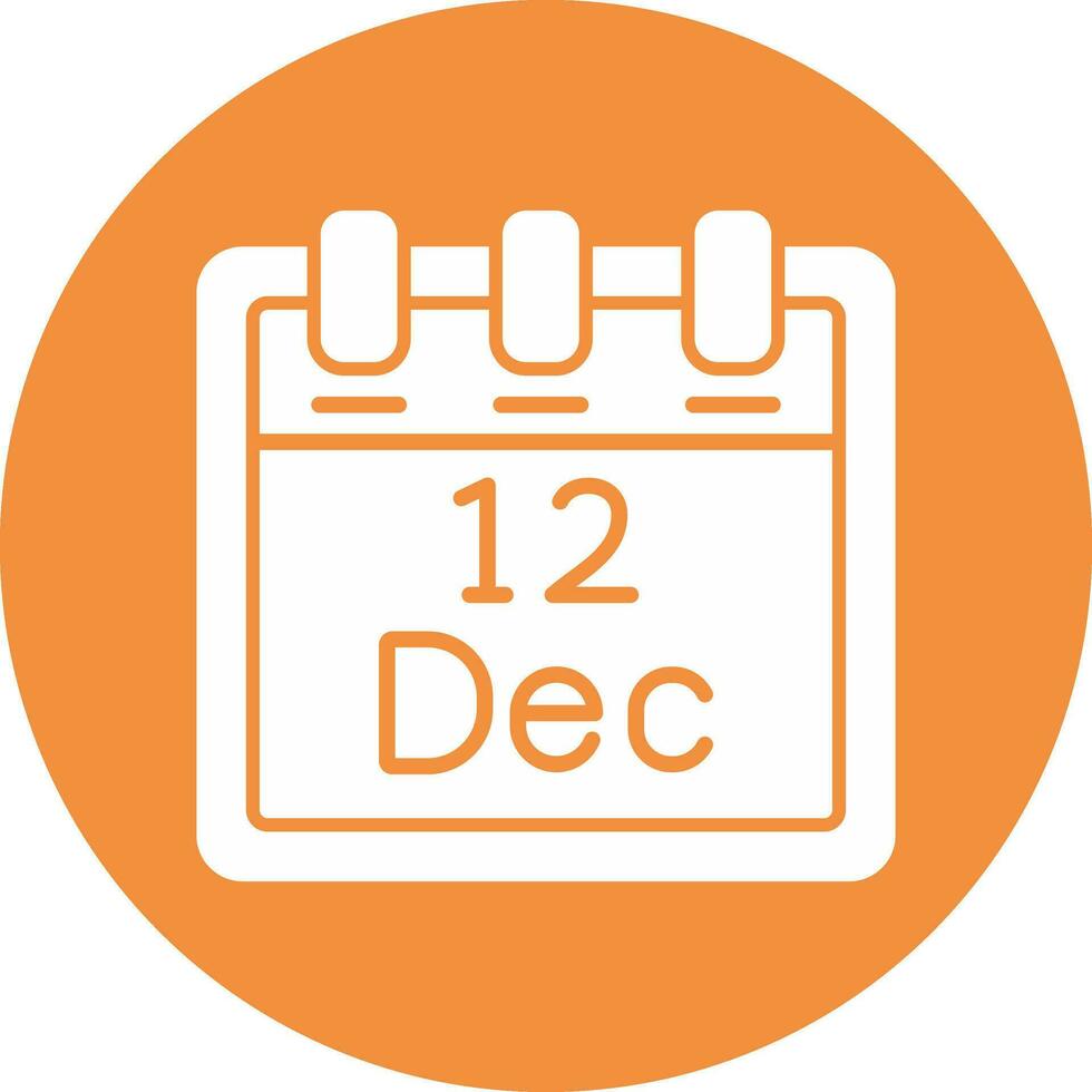 Dezember 12 Vektor Symbol