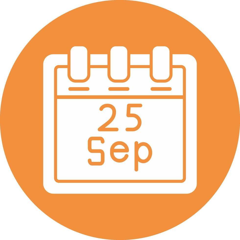 September 25 Vektor Symbol