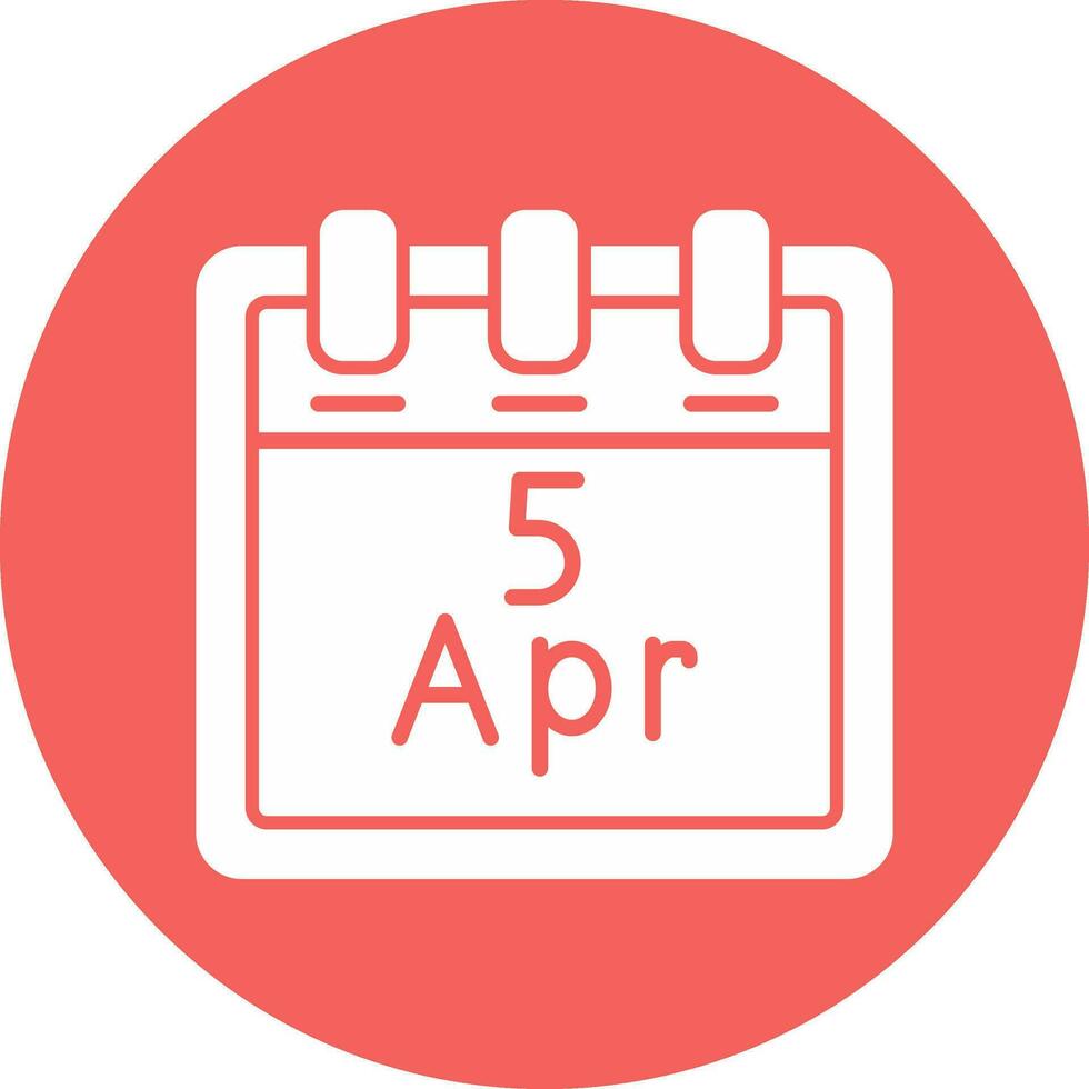 April 5 Vektor Symbol