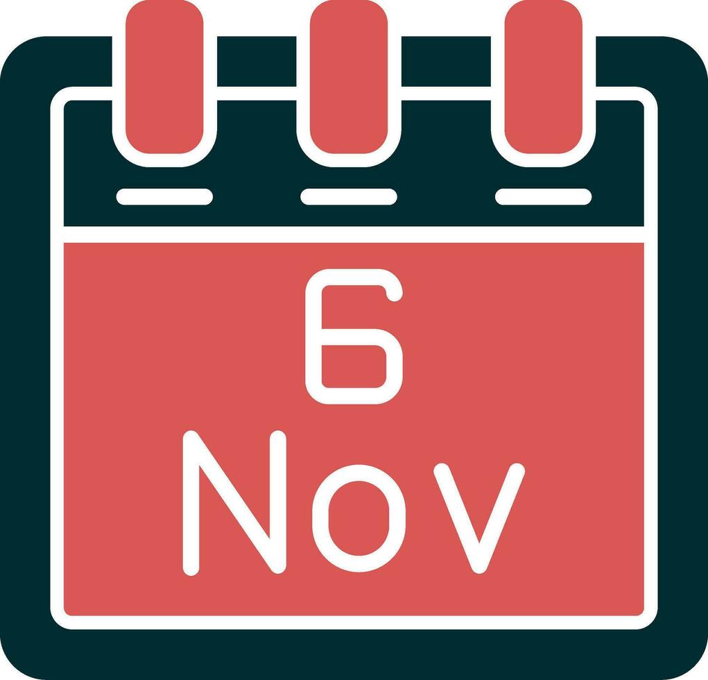 November 6 Vektor Symbol