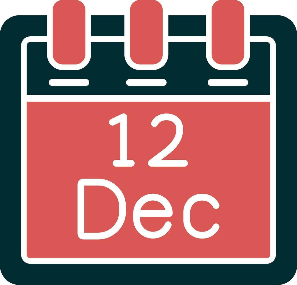 Dezember 12 Vektor Symbol