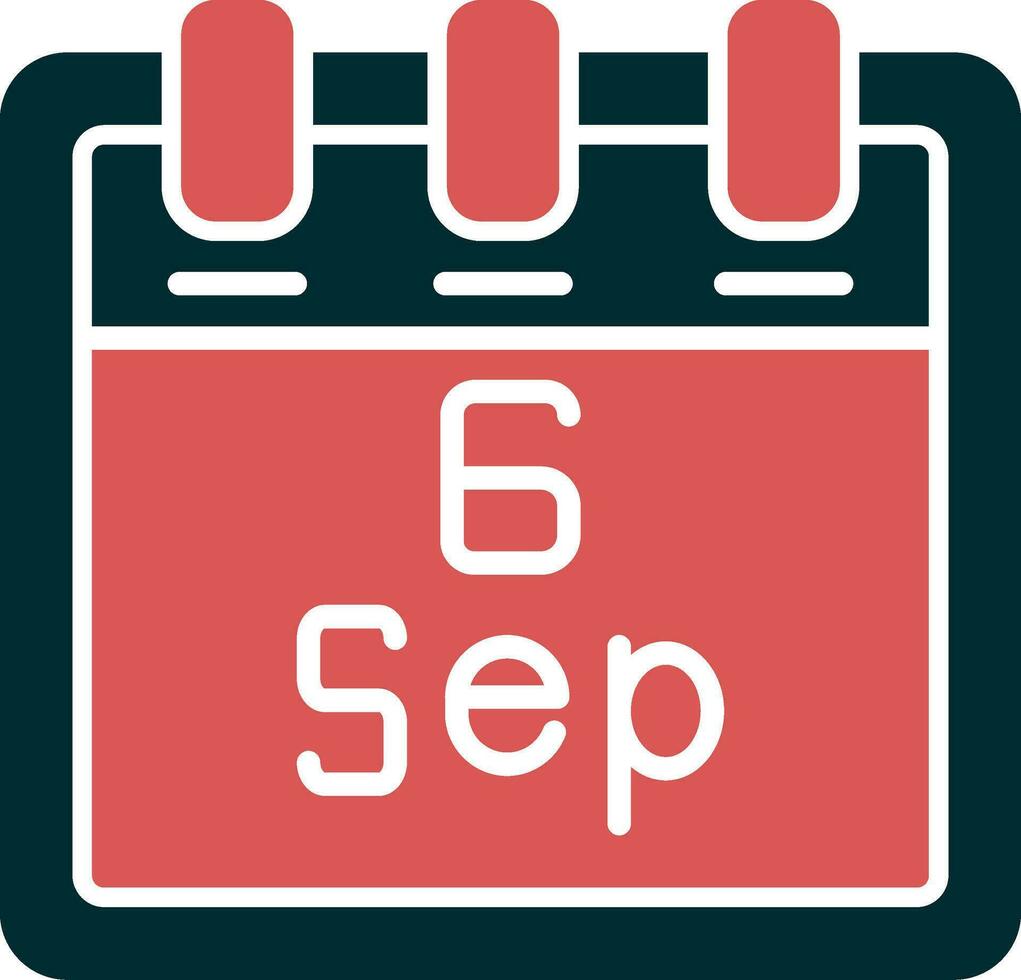 September 6 Vektor Symbol
