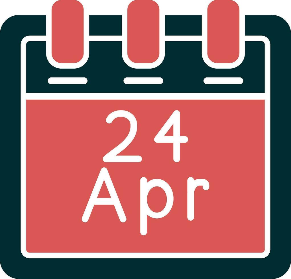 April 24 Vektor Symbol