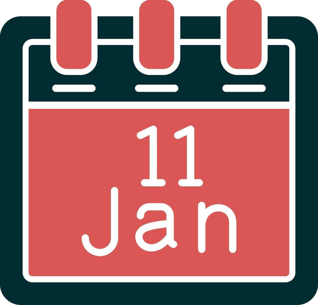 Januar 11 Vektor Symbol