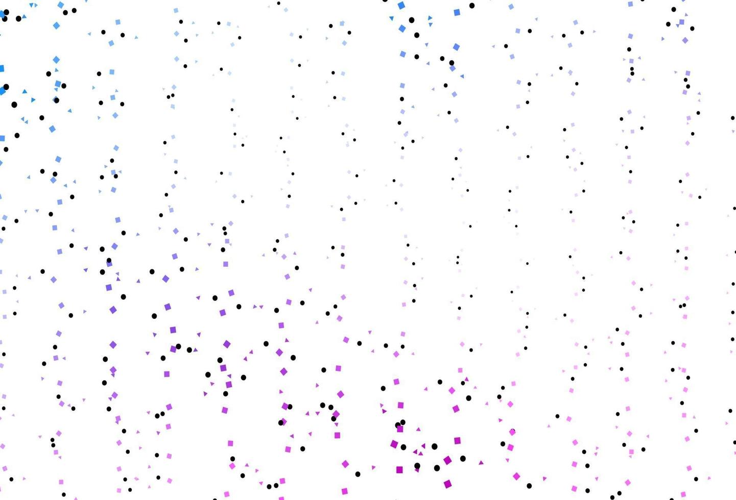 hellrosa, blaues Vektorlayout mit Kreisen, Linien, Rechtecken. vektor