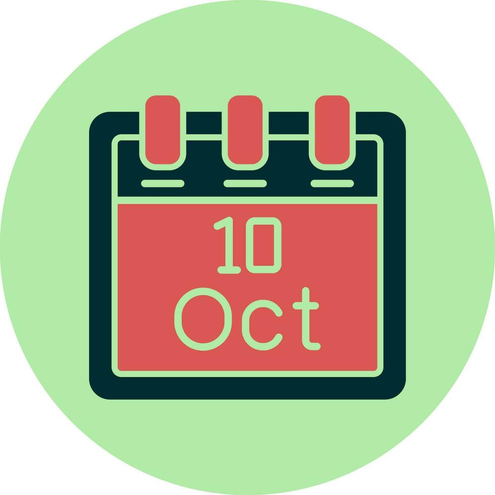 Oktober 10 Vektor Symbol