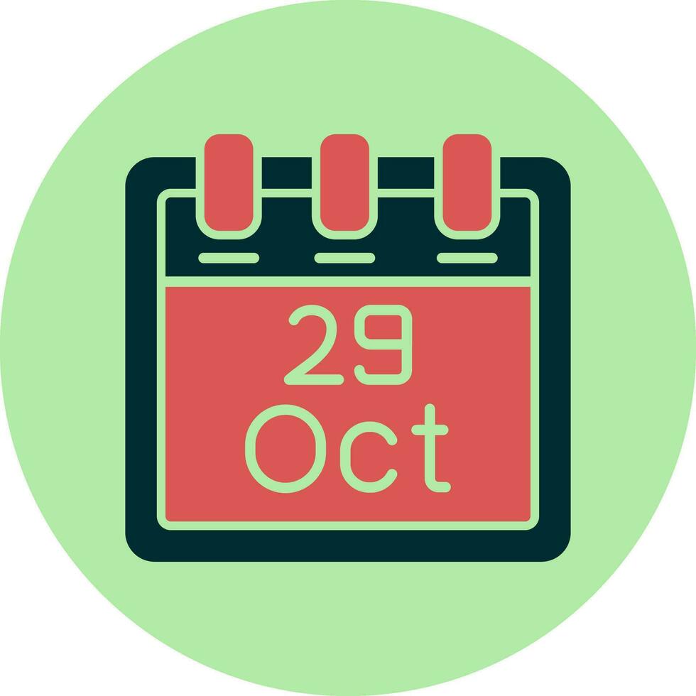 oktober 29 vektor ikon