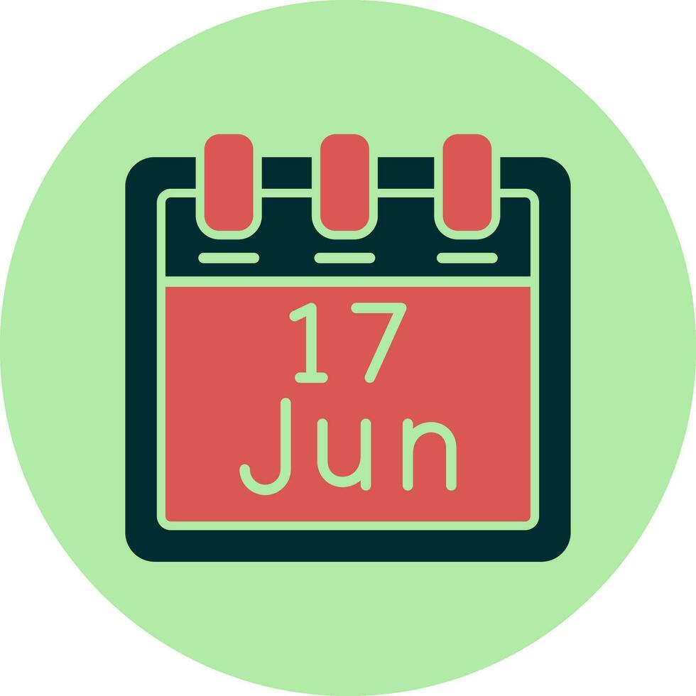 juni 17 vektor ikon