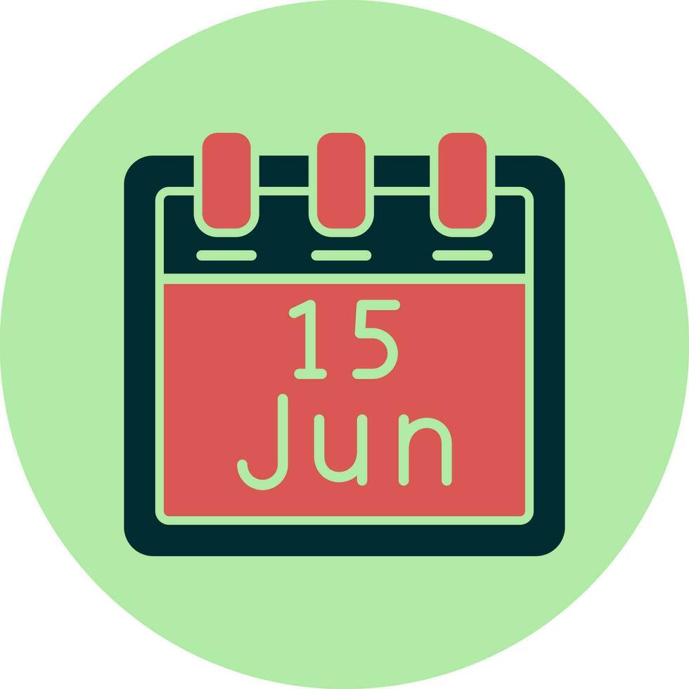 juni 15 vektor ikon