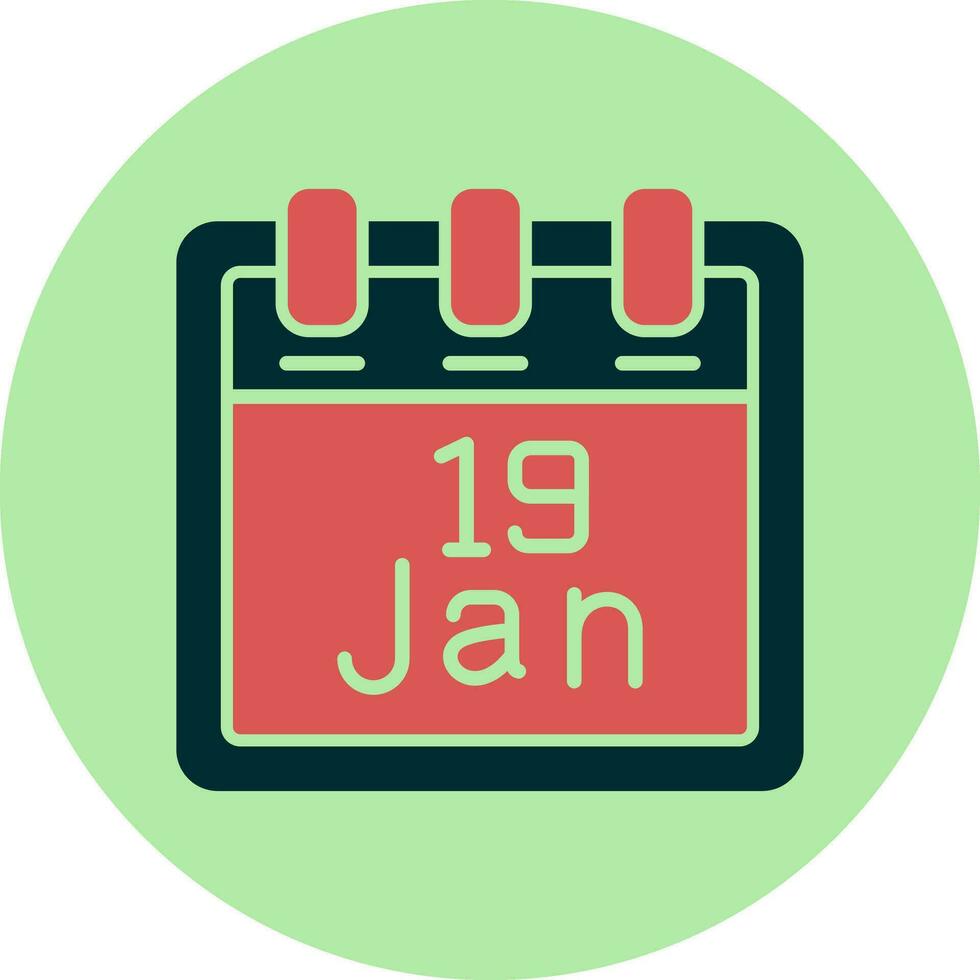 januari 19 vektor ikon