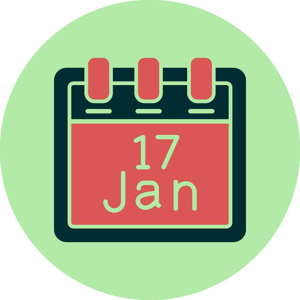 januari 17 vektor ikon
