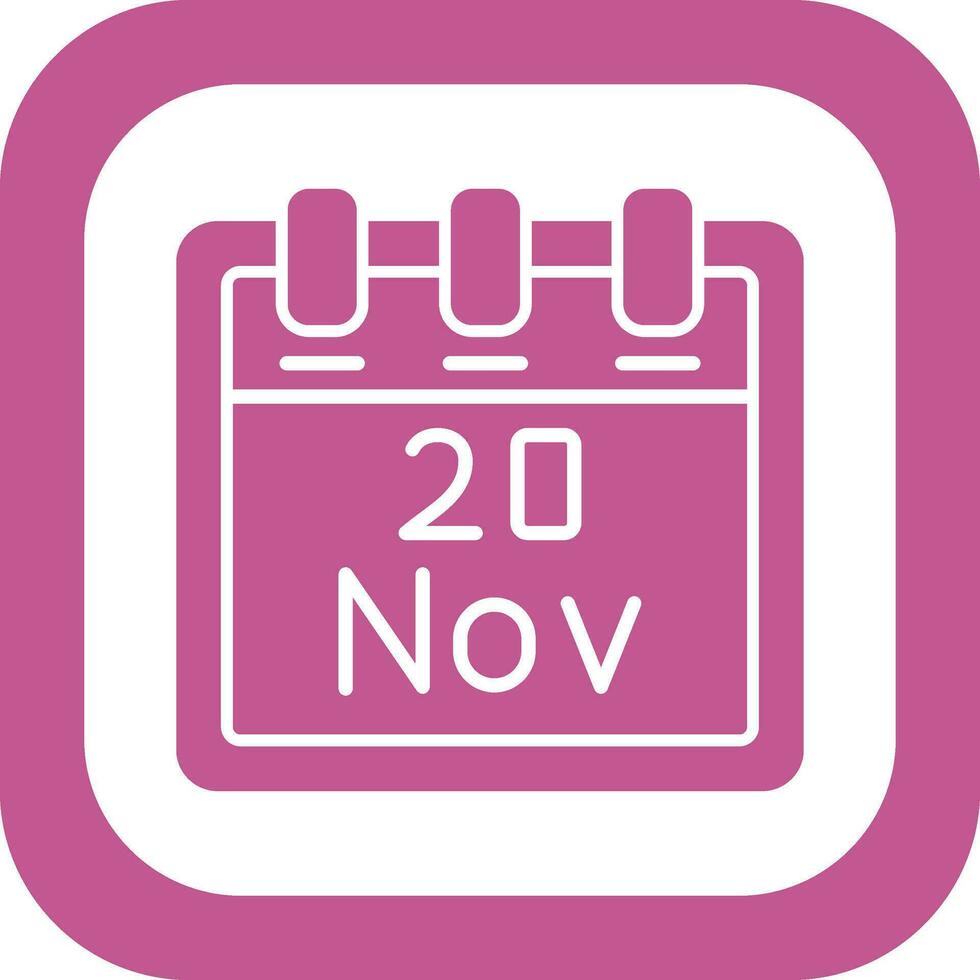 November 20 Vektor Symbol