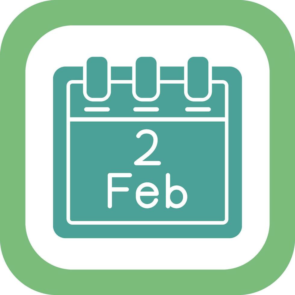 februari 2 vektor ikon