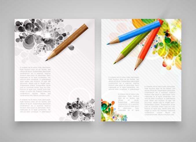 Färgglada realistiska mallar för reklam eller presentation, vektor illustration