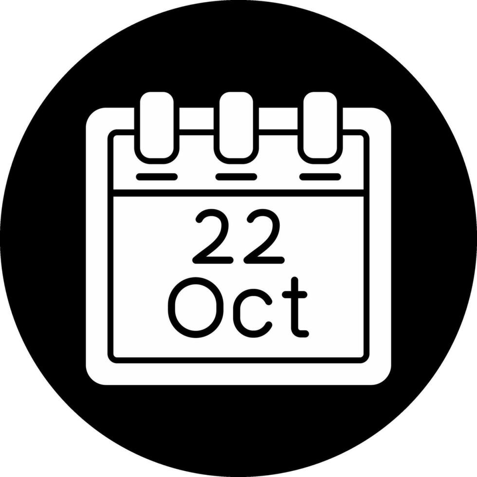 Oktober 22 Vektor Symbol