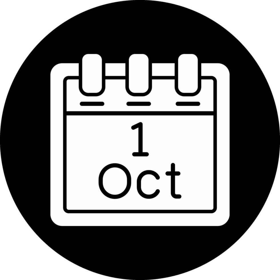Oktober 1 Vektor Symbol