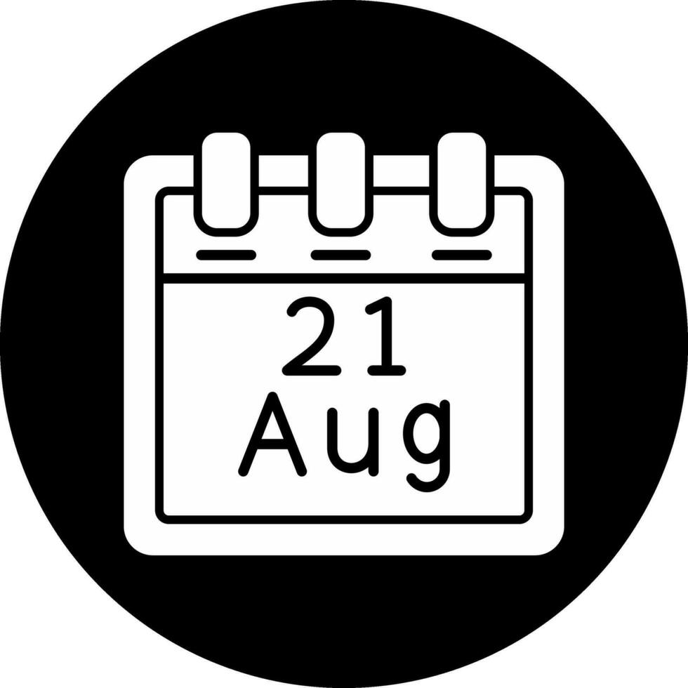 August 21 Vektor Symbol