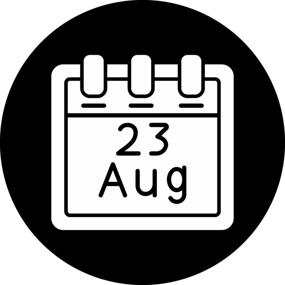 augusti 23 vektor ikon