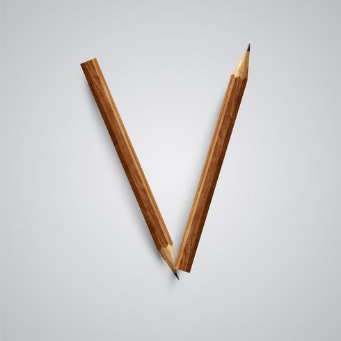 Ein Brief mit Bleistift, Vektor