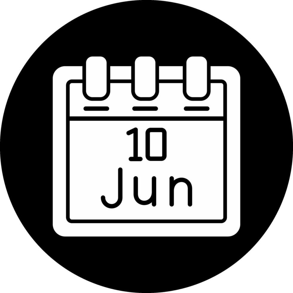 Juni 10 Vektor Symbol