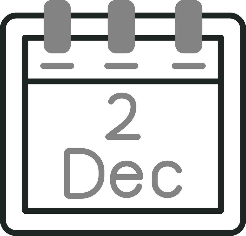 Dezember 2 Vektor Symbol