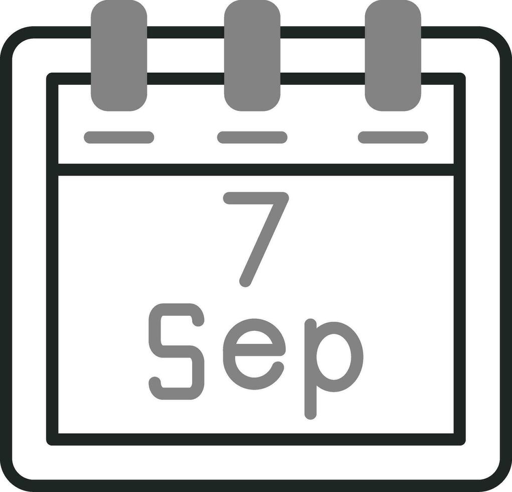 September 7 Vektor Symbol
