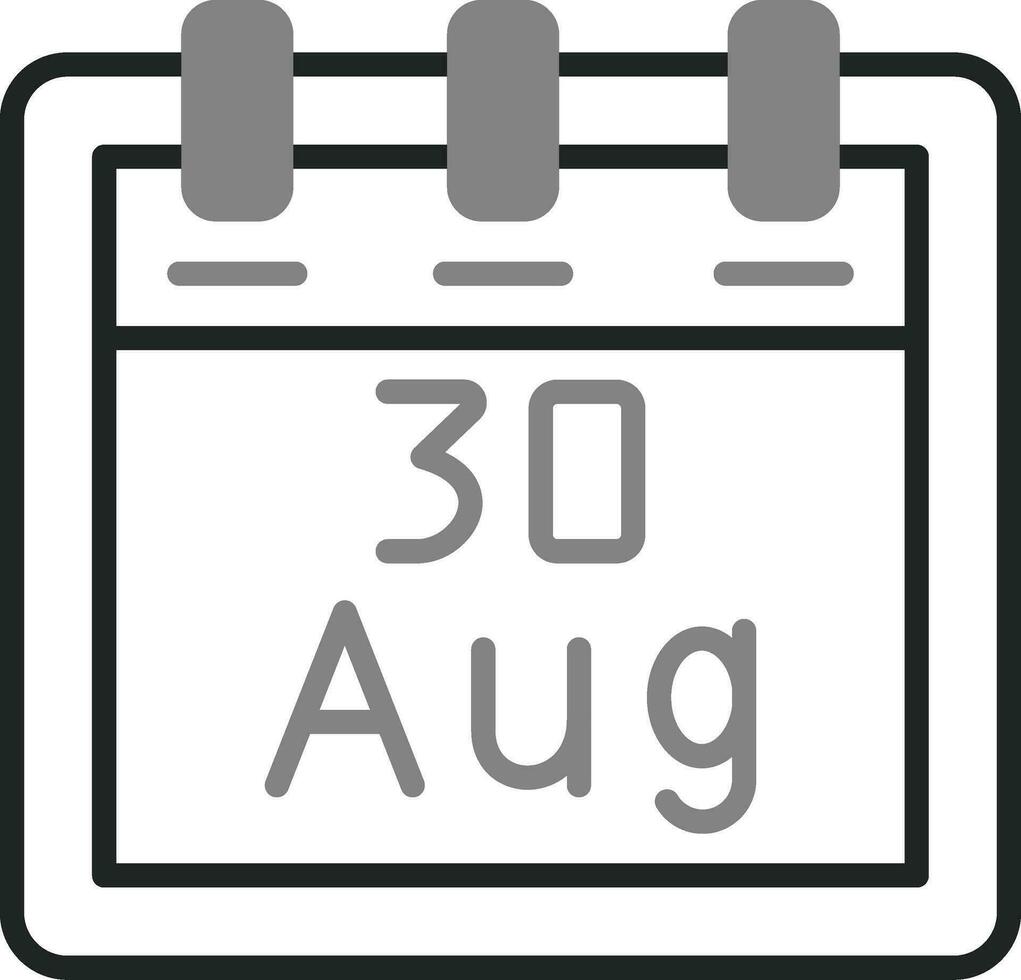 augusti 30 vektor ikon