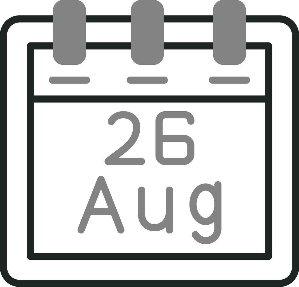 August 26 Vektor Symbol