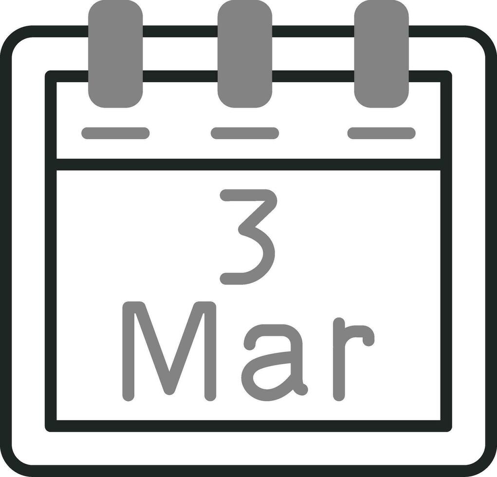 März 3 Vektor Symbol