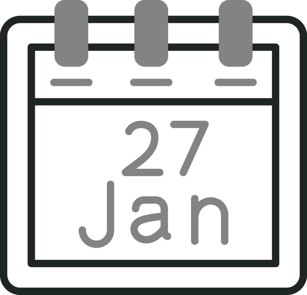 Januar 27 Vektor Symbol