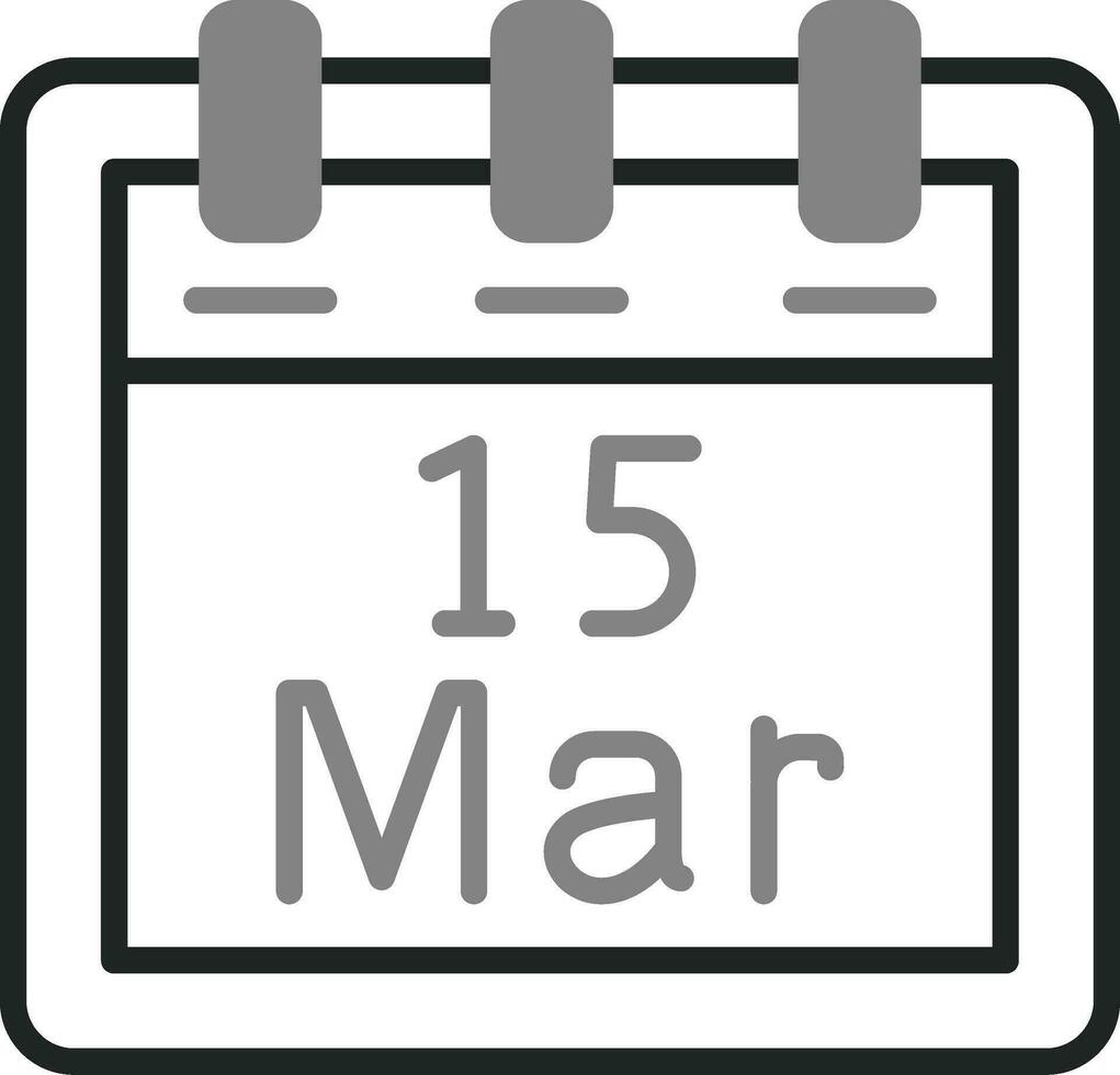 März 15 Vektor Symbol