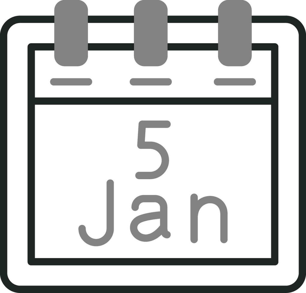 Januar 5 Vektor Symbol