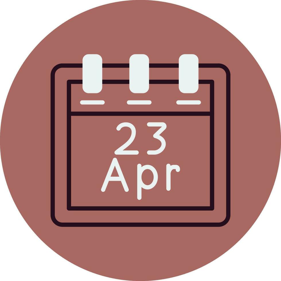 april 23 vektor ikon
