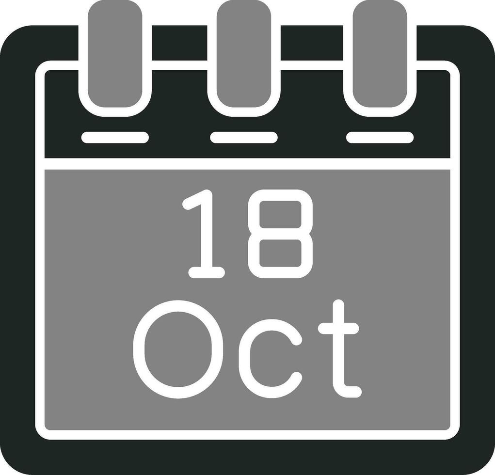 Oktober 18 Vektor Symbol