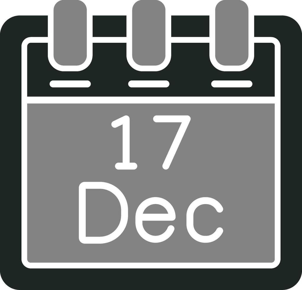 Dezember 17 Vektor Symbol