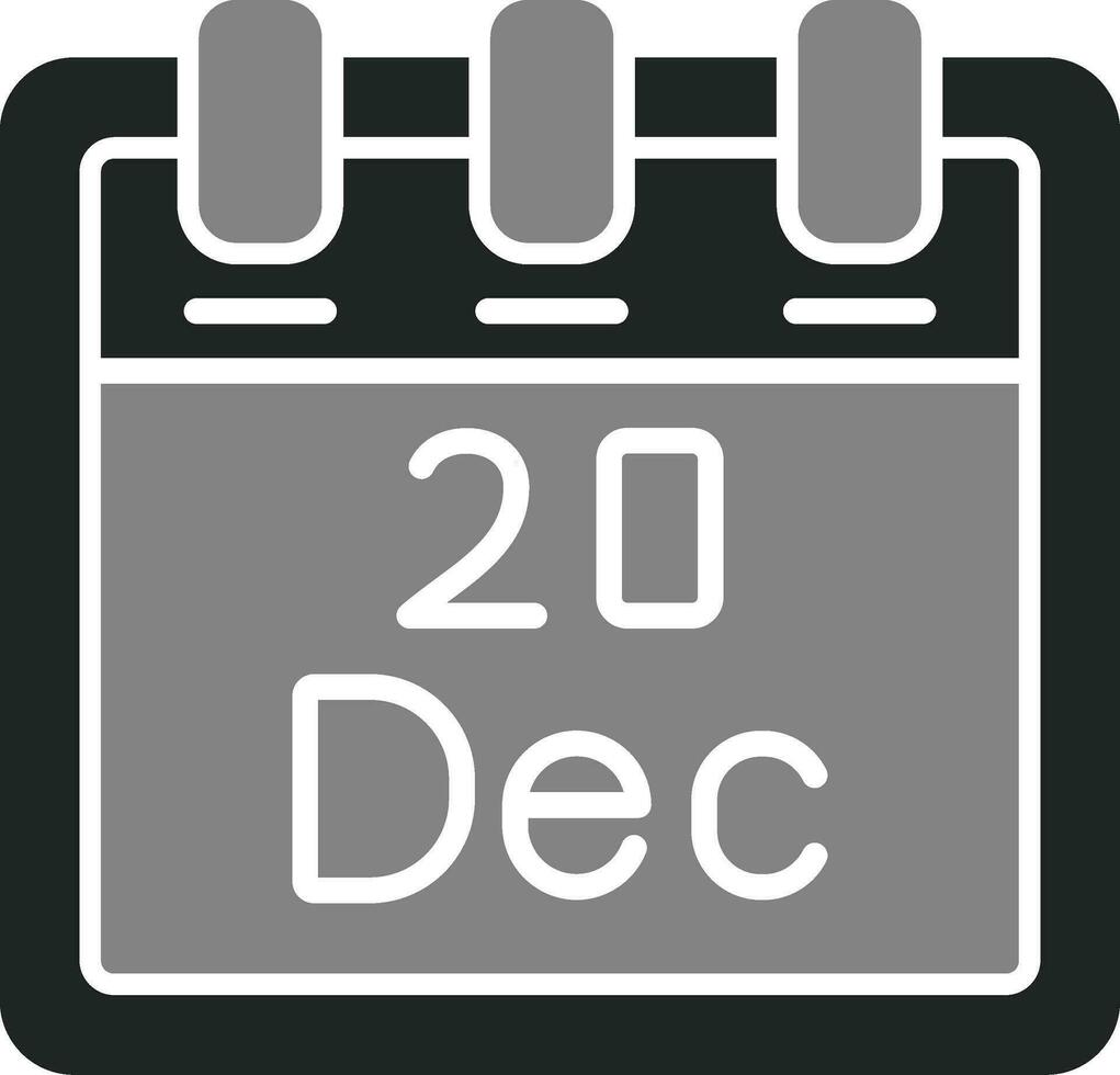 Dezember 20 Vektor Symbol