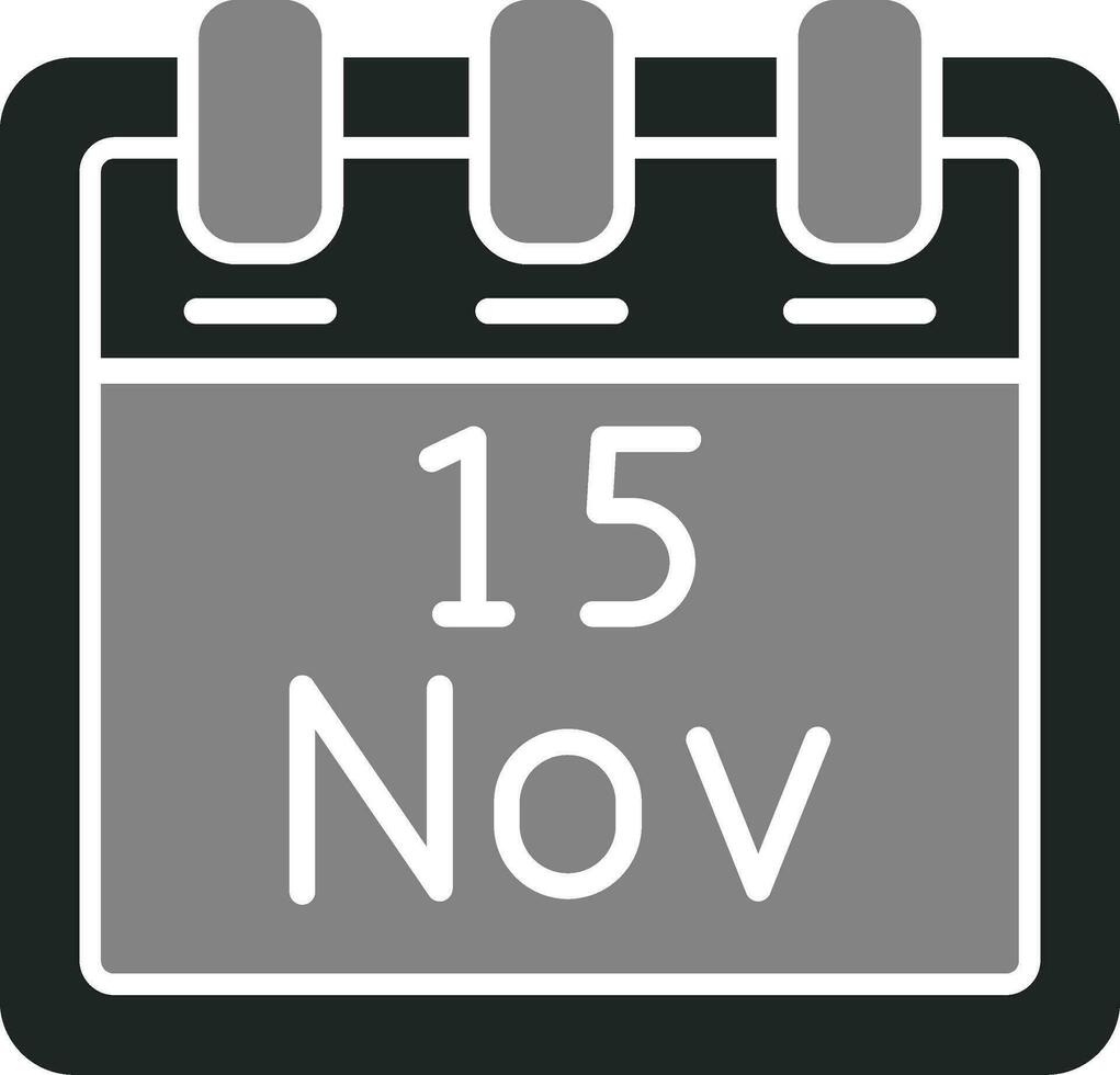 november 15 vektor ikon
