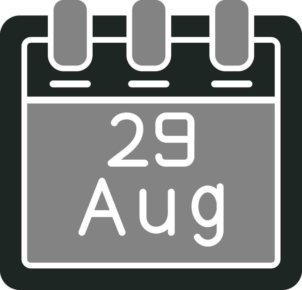 augusti 29 vektor ikon