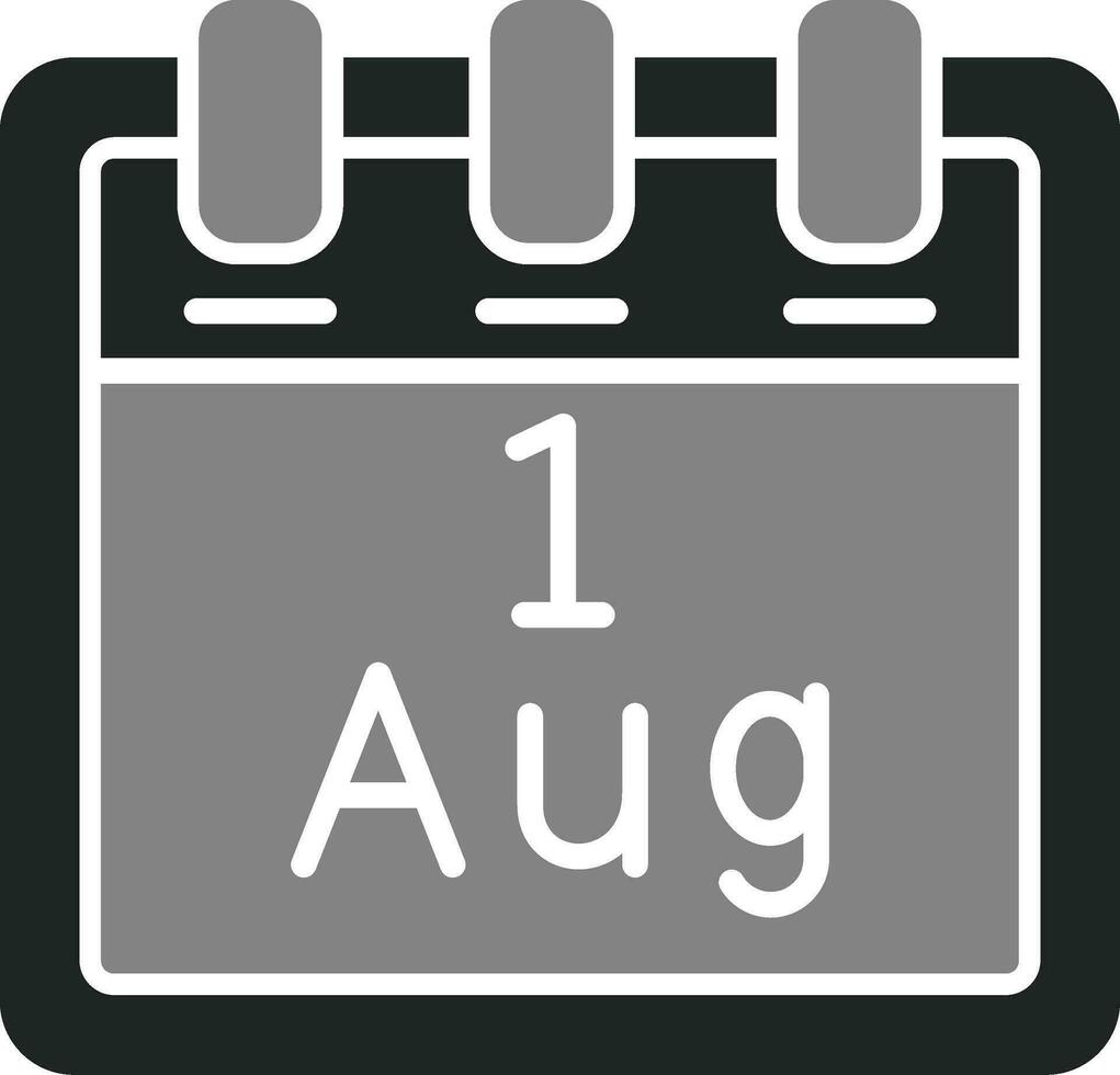 August 1 Vektor Symbol