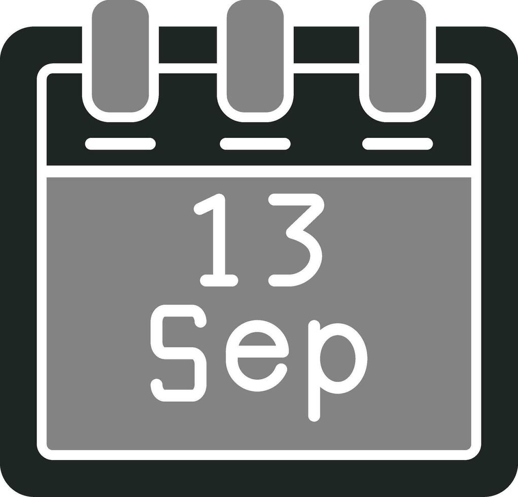 September 13 Vektor Symbol