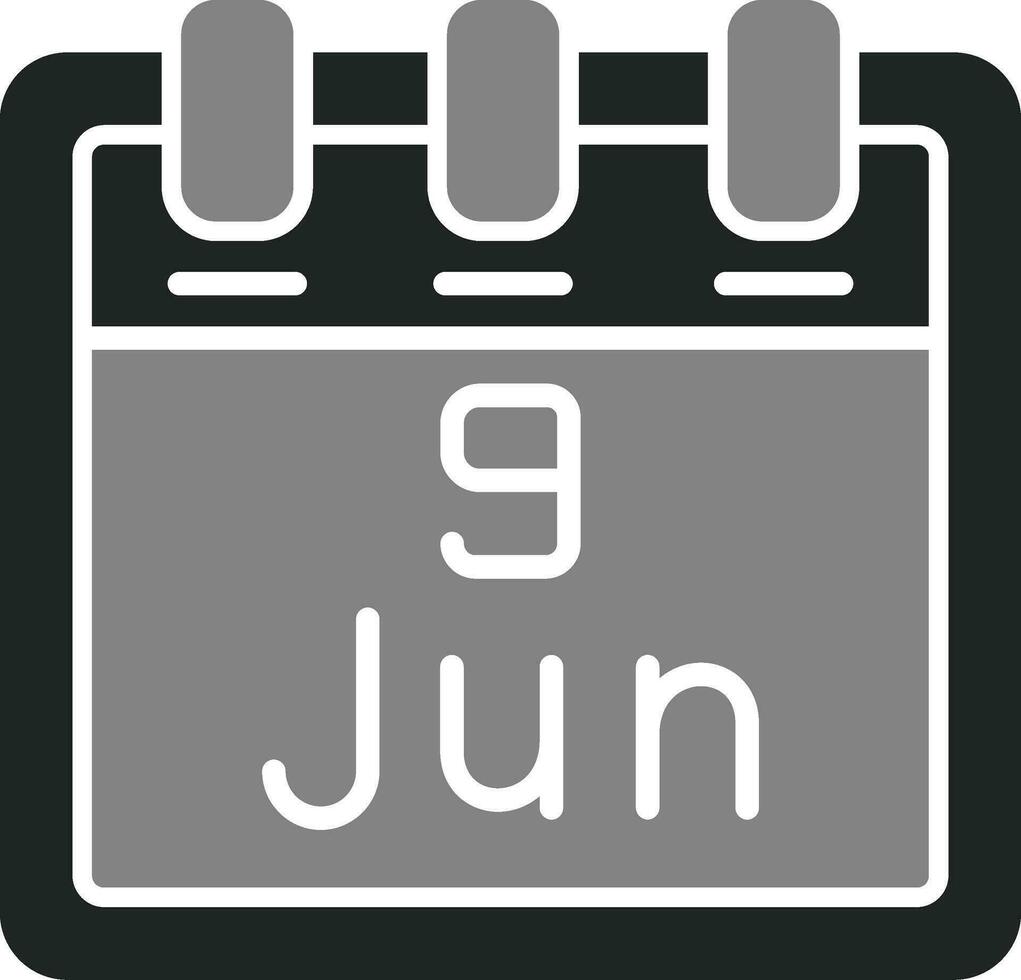 Juni 9 Vektor Symbol