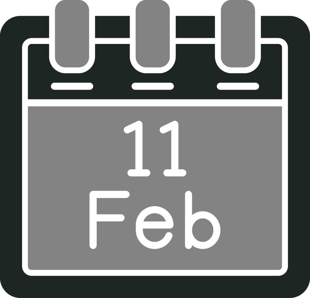 Februar 111 Vektor Symbol